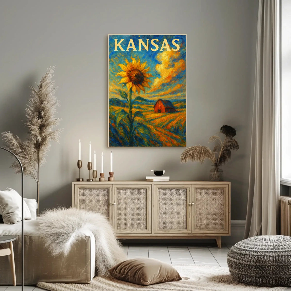 Kansas Sunflower Fields Poster