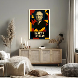 Harry S. Truman 33rd President of the United States Abstract Pop Poster