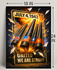 United We Are Strong July 4, 1943 Poster PosterGoat