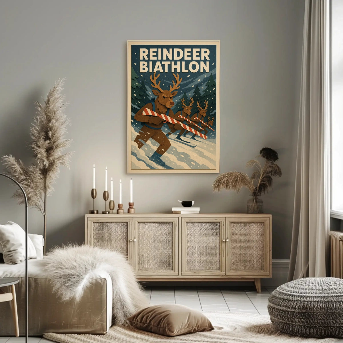 Reindeer Biathlon Poster