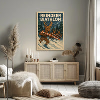 Reindeer Biathlon Poster