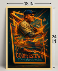 Cooperstown Legends Are Born Wall Art Print PosterGoat