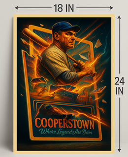 Cooperstown Legends Are Born Wall Art Print PosterGoat