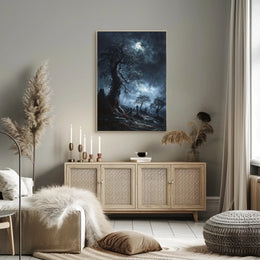 Eerie Graveyard Scene Gothic Art Poster PosterGoat