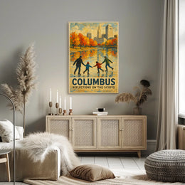 Columbus Reflections On The Scioto Poster