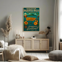 Discover Puerto Rico Vintage Travel Poster PosterGoat