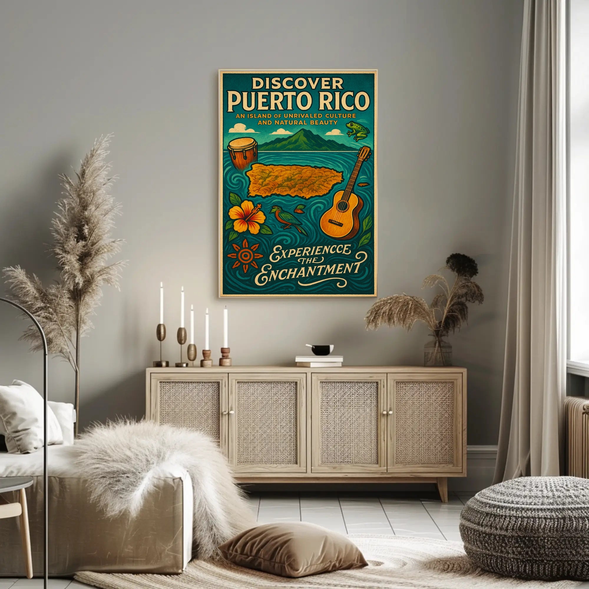 Discover Puerto Rico Vintage Travel Poster PosterGoat