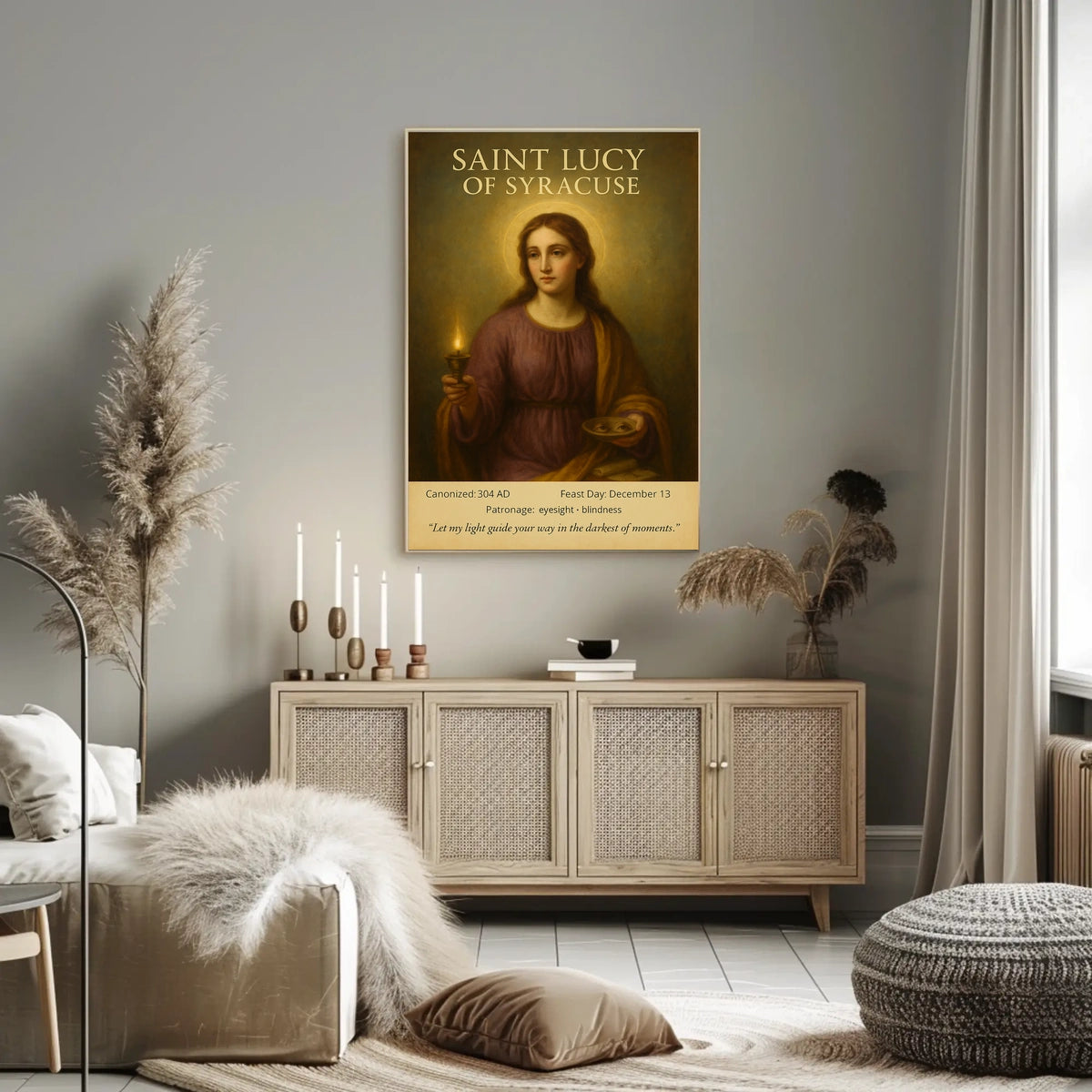Saint Lucy Of Syracuse Poster Classic Sacred Wall Art