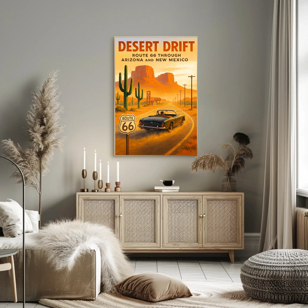 Desert Drift Route 66 Adventure Poster