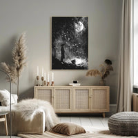 Mystical Moonlit Solitude in Nature - Artistic Poster PosterGoat