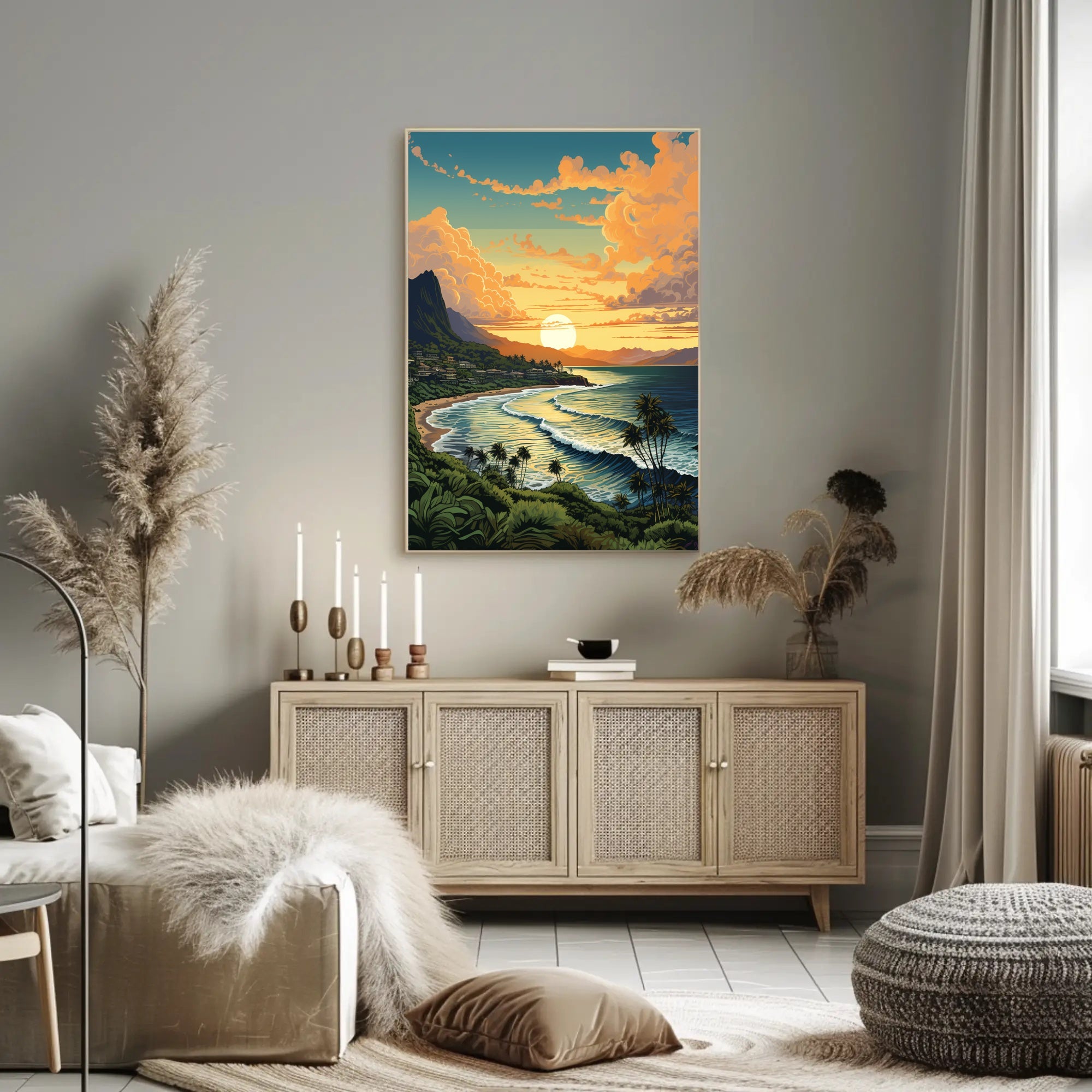 Tropical Sunset Serenity Poster