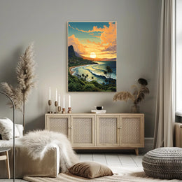 Tropical Sunset Serenity Poster