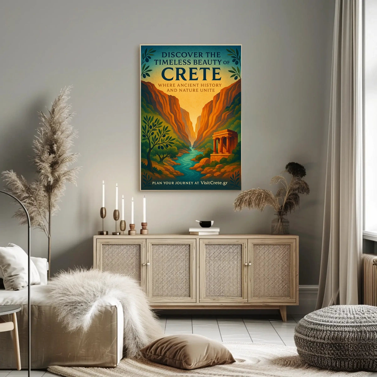 Crete's Ancient Charm Vintage Travel Poster