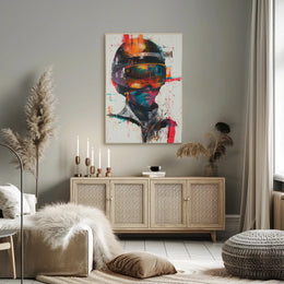 Futuristic Racer Art Print Poster for Home Decor and Wall Decoration PosterGoat