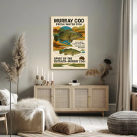 Murray Cod Heritage: Iconic Australian Fish Cultural Poster