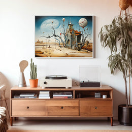 Surrealistic Timepiece Desert Art Print - Abstract or Artistic Poster