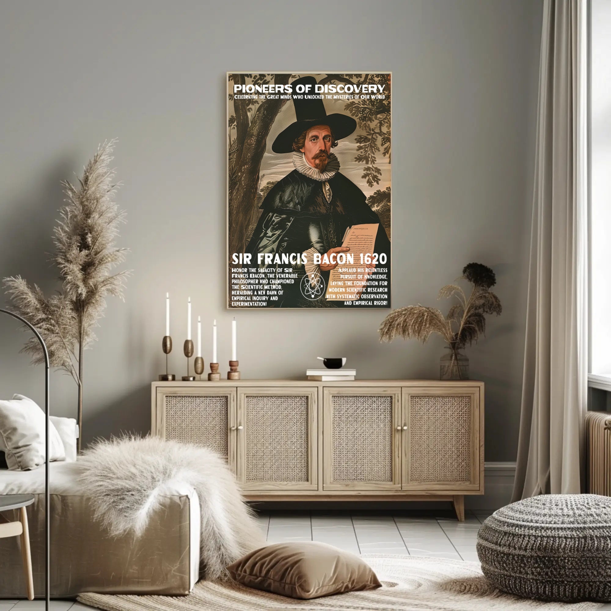 Sir Francis Bacon Historical Educational Poster