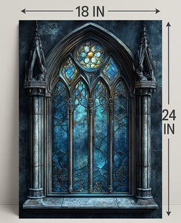 Gothic Stained Glass Window Poster