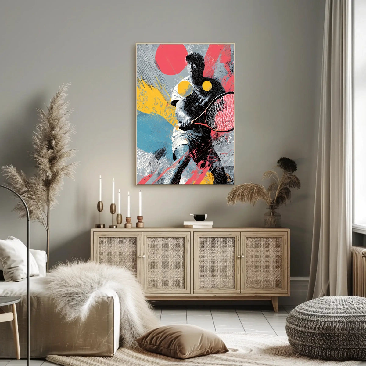 Dynamic Tennis Art Poster