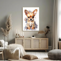 Chihuahua Watercolor Portrait Poster Art Print