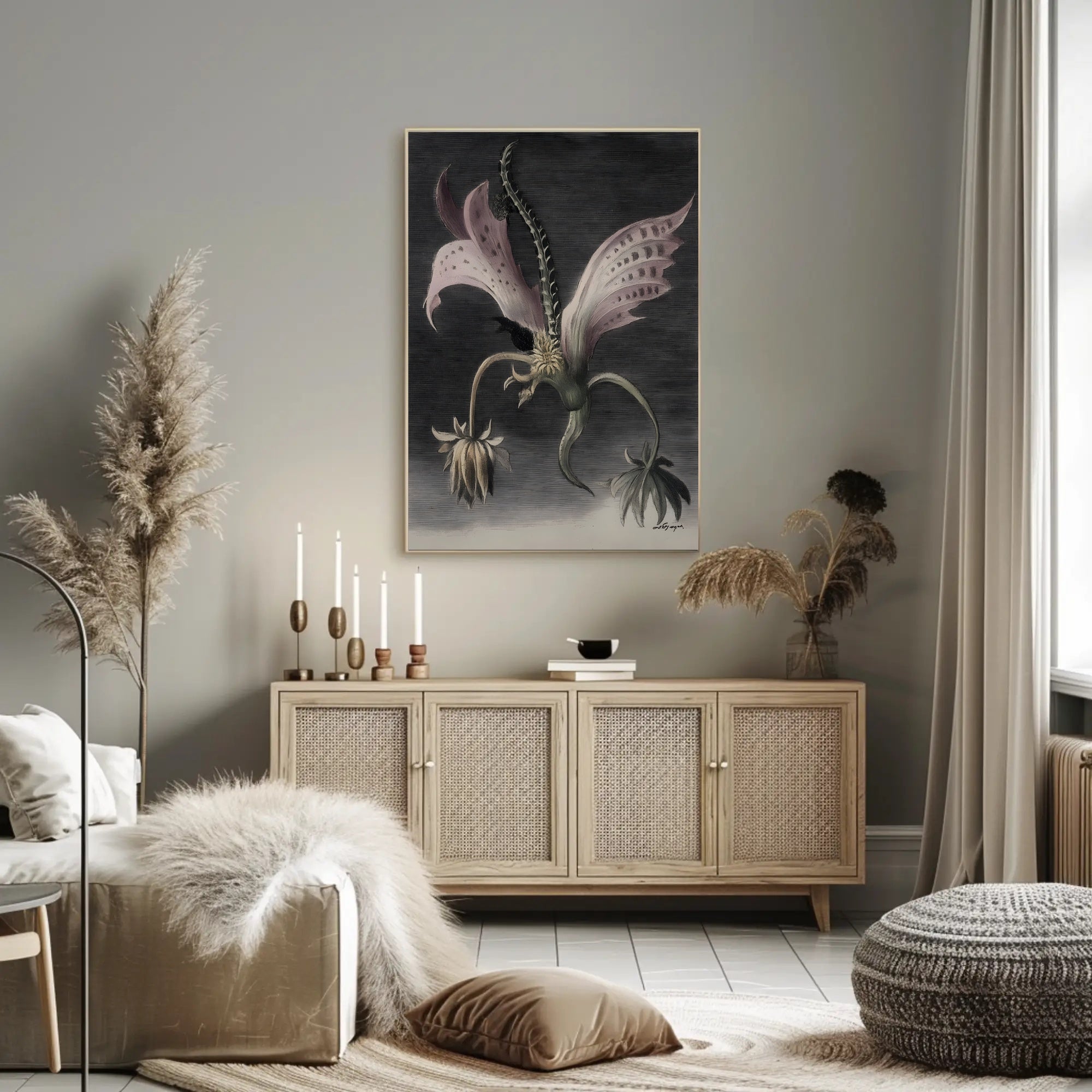 Ethereal Alien Flora Abstract Art Poster PosterGoat