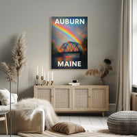 Auburn Maine Rainbow Bridge Photography Wanderlust Poster