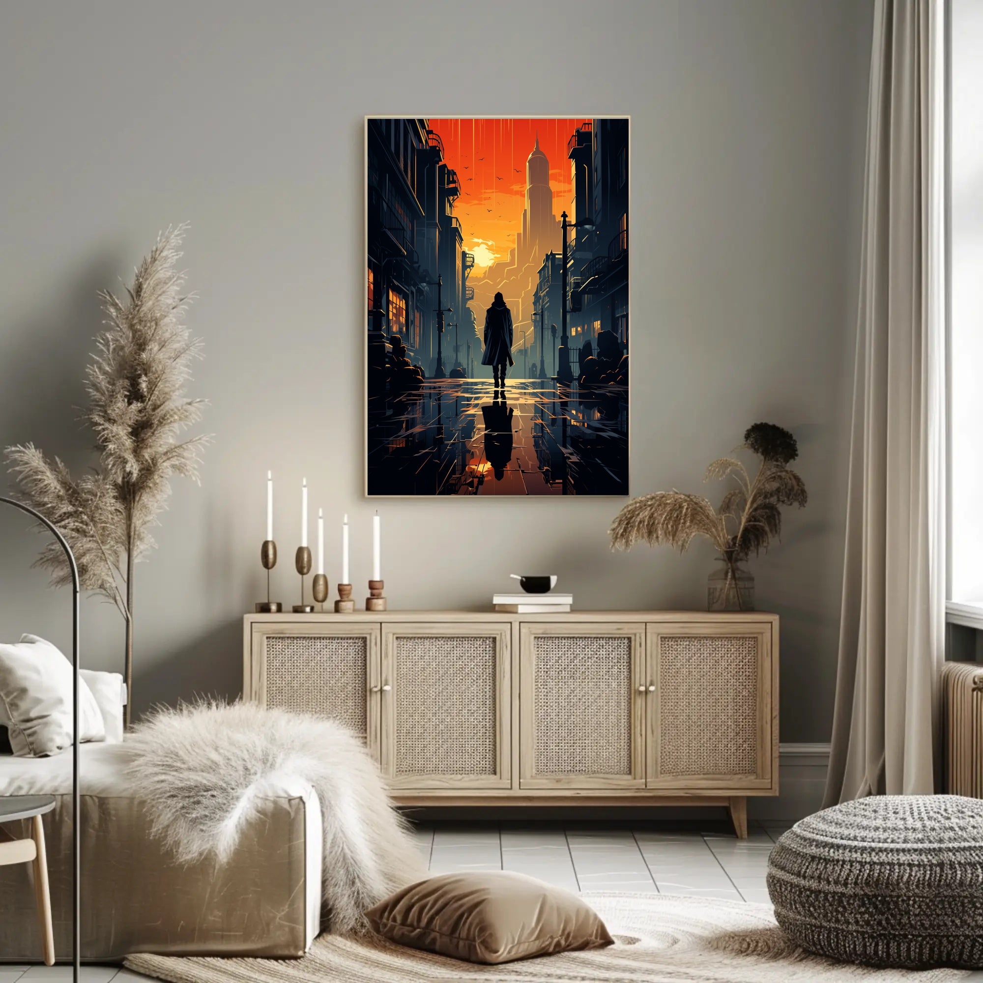 Sunset In The Cityscape Poster