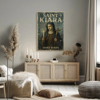 Saint Kiara: Vintage Religious Art Poster