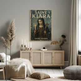 Saint Kiara: Vintage Religious Art Poster
