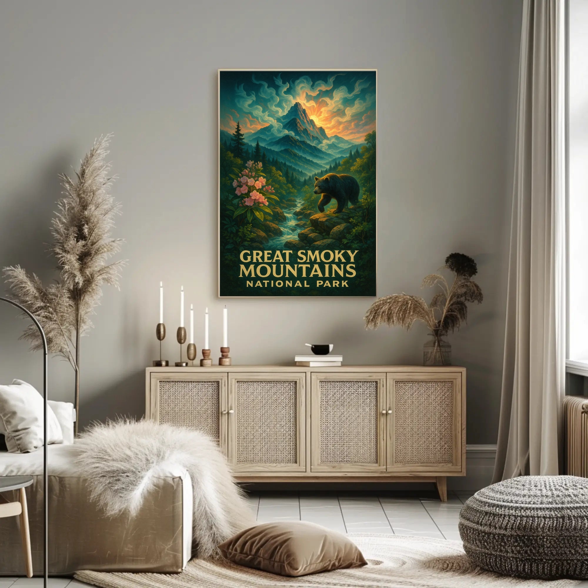 Great Smoky Mountains Scenic Poster Wall Art
