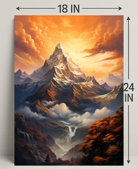 Majestic Mountain Sunrise Poster