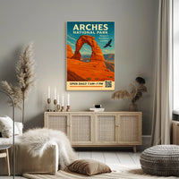 Arches National Park Vintage Travel Poster Print