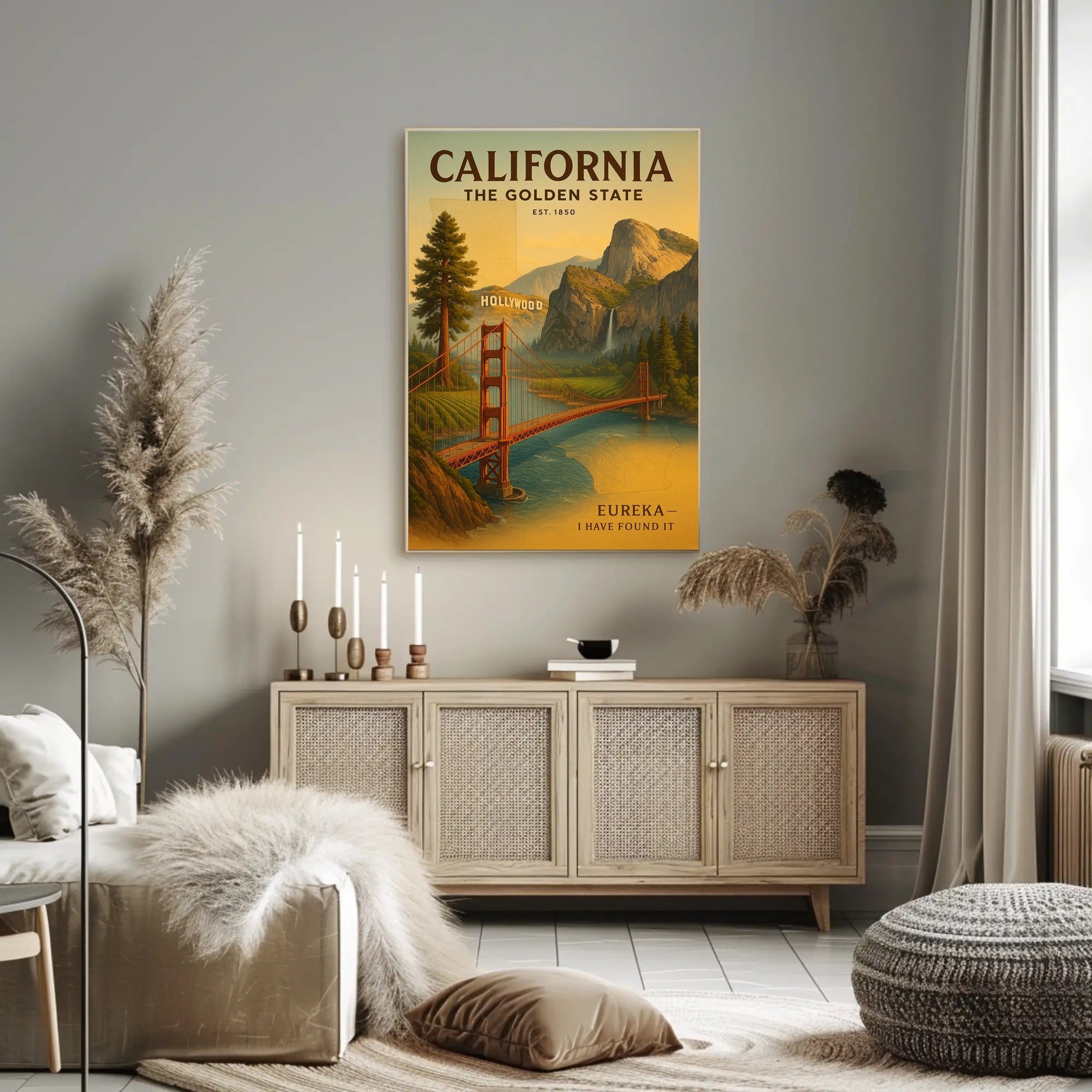 California The Golden State Poster PosterGoat