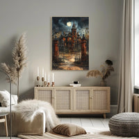 Haunted Mansion Under The Moonlight Poster