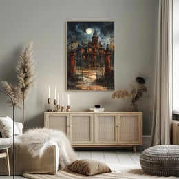 Haunted Mansion Under The Moonlight Poster