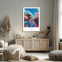 Kyoto Serenity: Cherry Blossoms & Pagoda Cultural Poster
