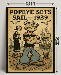 Nautical Cartoon Adventure Retro Art Pop Culture Poster