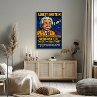 Einstein Relativity Vintage Science Educational Poster