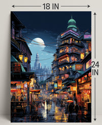 Neon Night Market Poster