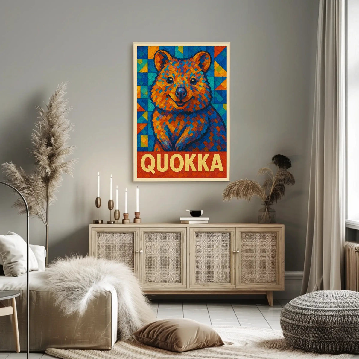 Quokka Mosaic Art Poster
