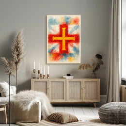 Abstract Cross in Watercolor Poster