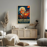 Einstein Relativity Theory Scenic Science Wall Art Wanderlust Educational Gift Poster