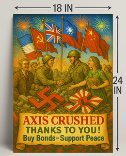 Axis Crushed Buy Bonds, Support Peace Poster PosterGoat