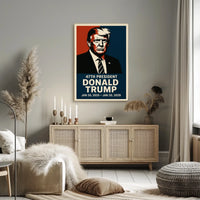 Donald Trump Patriotic Resolute Visionary Cinematic Poster