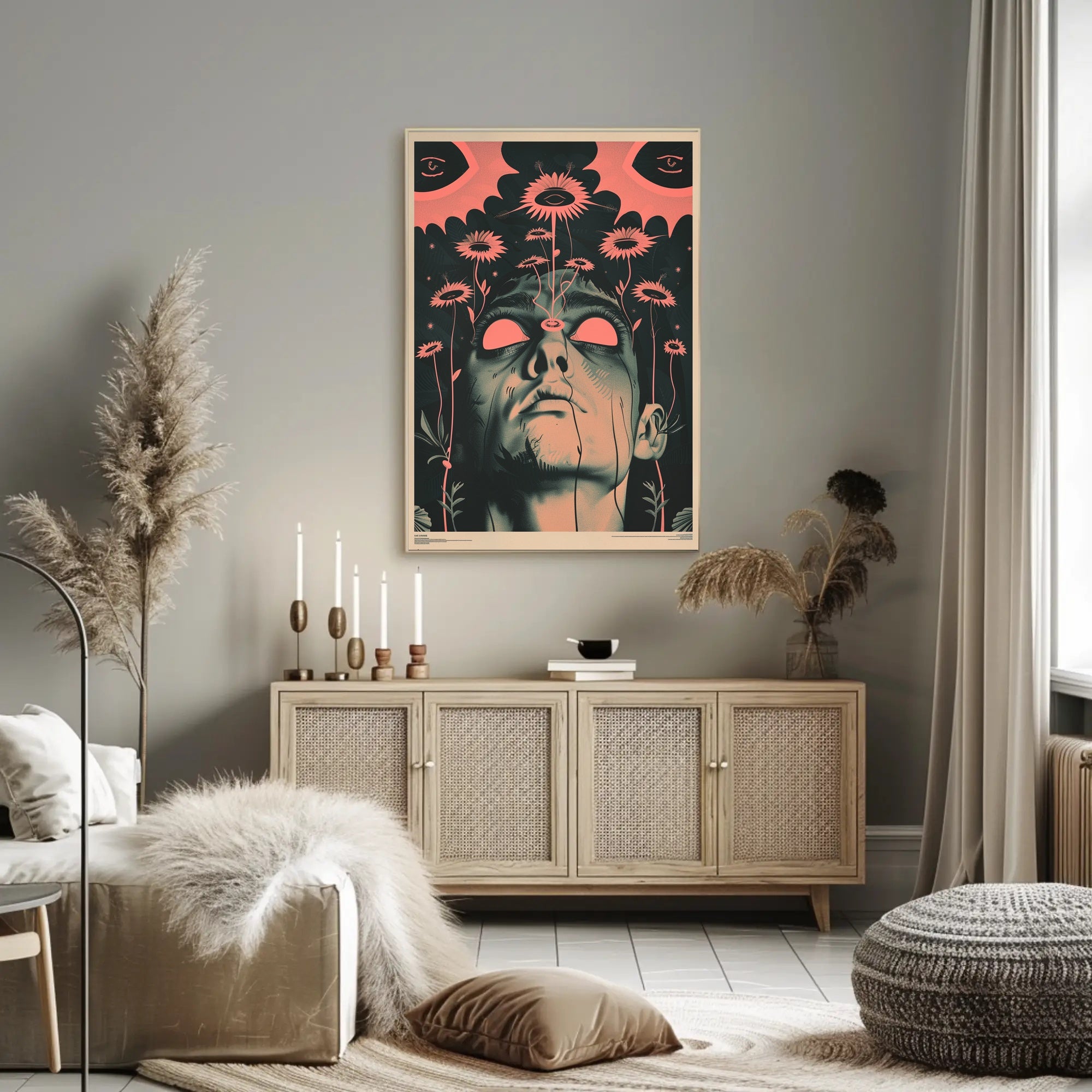 Surreal Floral Vision Art Print Poster for Home Decor PosterGoat
