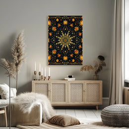 Celestial Starburst Abstract Art Poster
