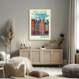 Vibrant Dublin Streetscape Poster