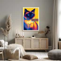 Vibrant Birman Cat Poster