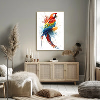 Vibrant Parrot Splash Poster