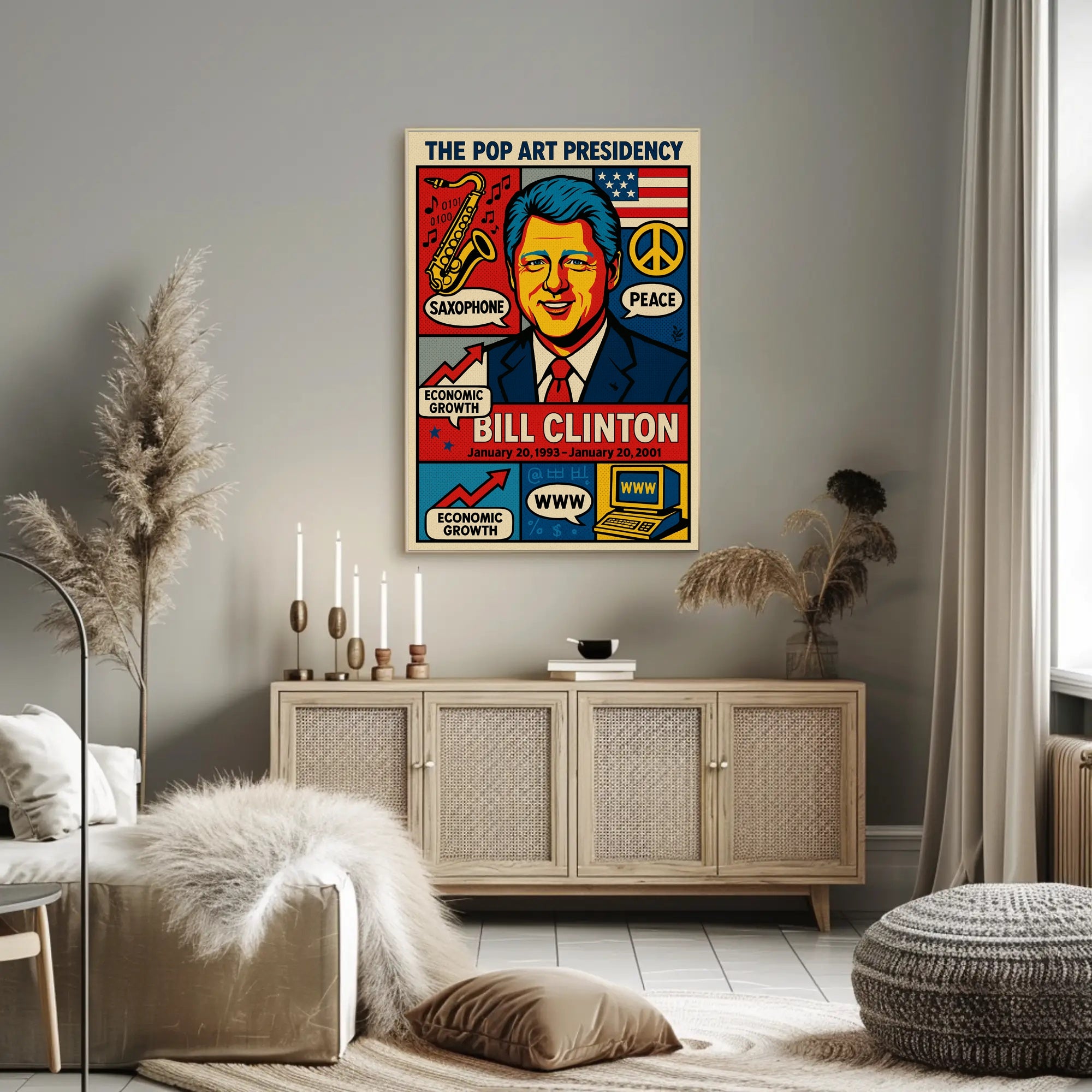 Bill Clinton The Pop Art Presidency Poster